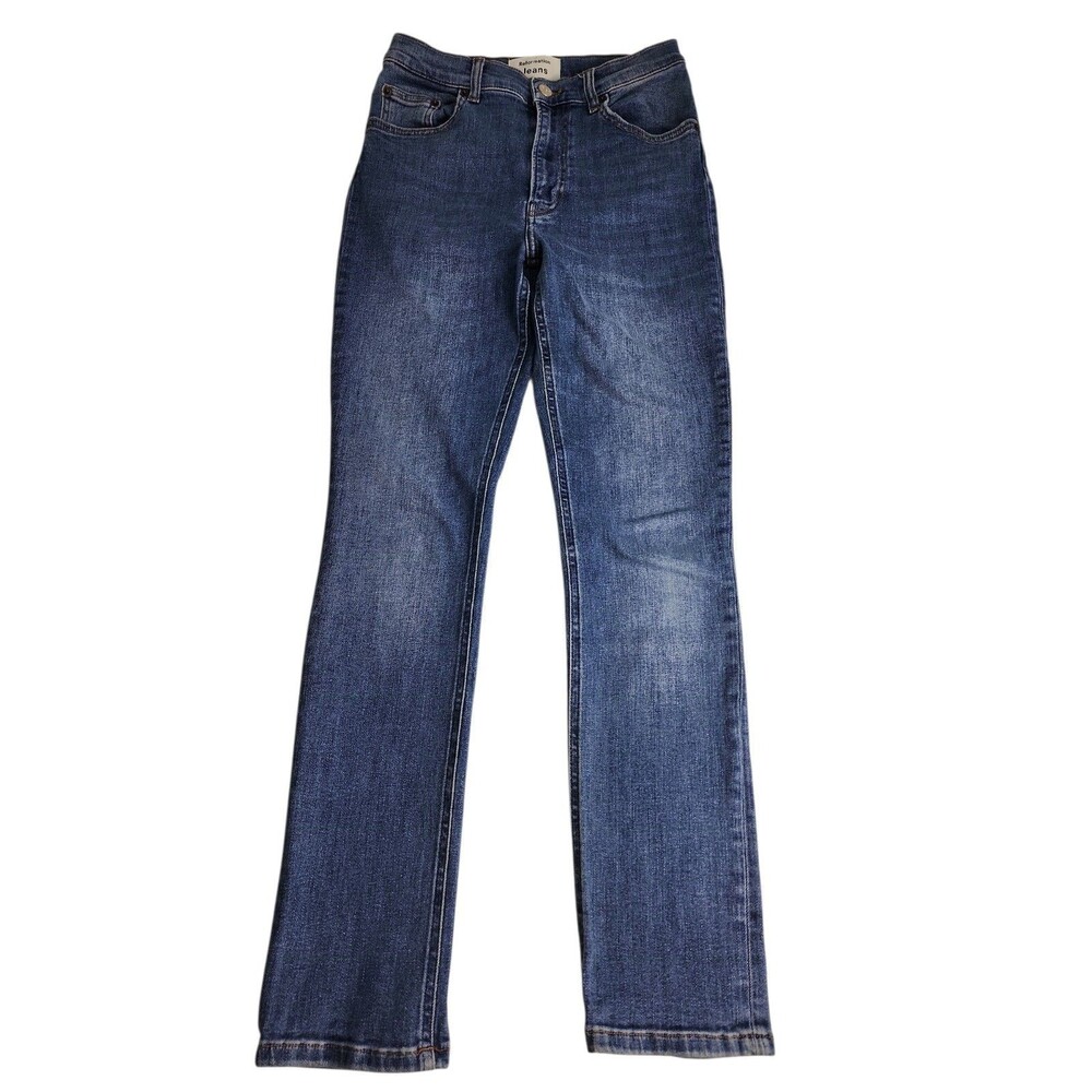 Reformation Women’s‎ Blue Denim Jeans Straight Leg High Rise Ref Button Size 27